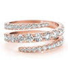 Multirow Split Shank Swirl Fashion Rings in Gold