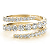 Multirow Split Shank Swirl Fashion Rings in Gold
