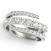 Multirow Split Shank Swirl Fashion Rings in Gold
