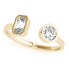 Emerald & Round Fashion Ring in Gold (0.6 cttw)
