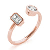 Emerald & Round Fashion Ring in Gold (0.6 cttw)