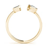 Emerald & Round Fashion Ring in Gold (0.6 cttw)