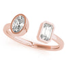 Oval & Emerald Fashion Ring in Gold (0.65 cttw)