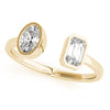 Oval & Emerald Fashion Ring in Gold (0.65 cttw)