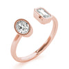 Oval & Emerald Fashion Ring in Gold (0.65 cttw)