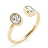 Oval & Emerald Fashion Ring in Gold (0.65 cttw)