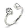 Oval & Emerald Fashion Ring in Gold (0.65 cttw)