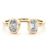 Oval & Emerald Fashion Ring in Gold (0.65 cttw)
