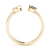 Oval & Emerald Fashion Ring in Gold (0.65 cttw)