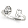 Oval & Emerald Fashion Ring in Gold (0.65 cttw)