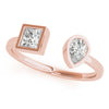 Pear & Princess Fashion Ring in Gold (0.55 cttw)