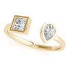 Pear & Princess Fashion Ring in Gold (0.55 cttw)