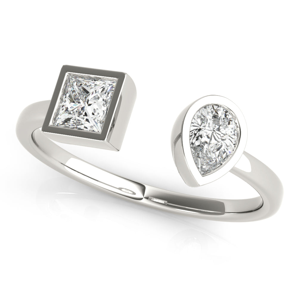 Pear & Princess Fashion Ring in Gold (0.55 cttw)