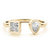 Pear & Princess Fashion Ring in Gold (0.55 cttw)