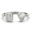 Pear & Princess Fashion Ring in Gold (0.55 cttw)