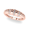 Accented Grooved Dome Fashion Ring in Gold