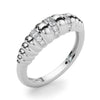 Accented Grooved Dome Fashion Ring in Gold