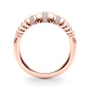 Accented Grooved Dome Fashion Ring in Gold