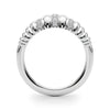 Accented Grooved Dome Fashion Ring in Gold
