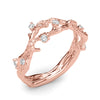 Accented Textured Vine Ring in Gold