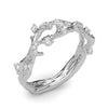 Accented Textured Vine Ring in Gold