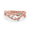 Accented Textured Vine Ring in Gold