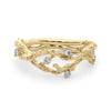 Accented Textured Vine Ring in Gold