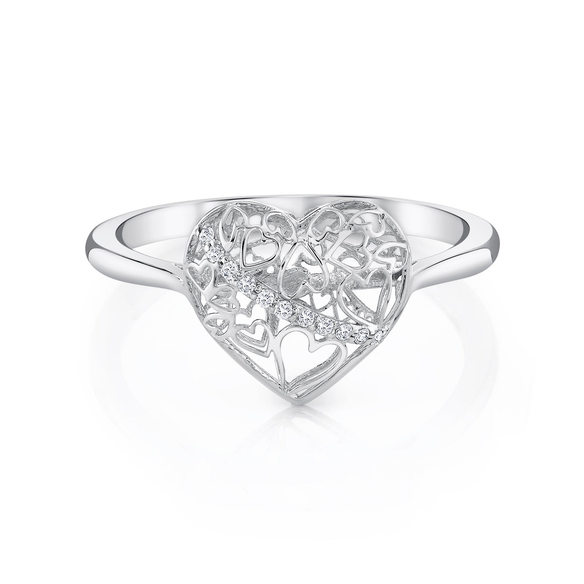 Light Weight Heart Ring in Gold