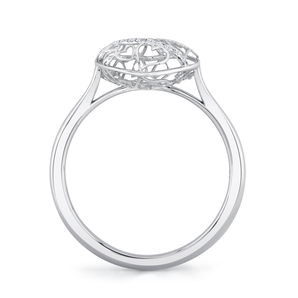 Light Weight Heart Ring in Gold