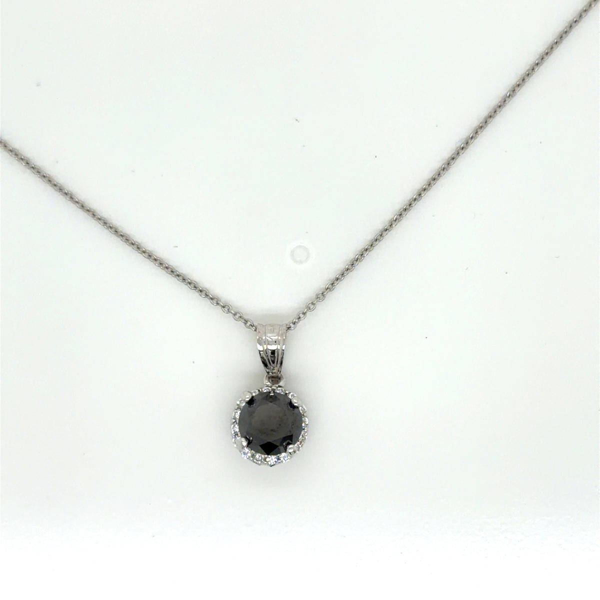 14K White Gold Diamond Pendants from Diamond Designs