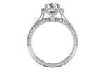 Ritani White 18 Karat Gold Diamond Engagement Ring Mounting Size 6.5 * - view 3