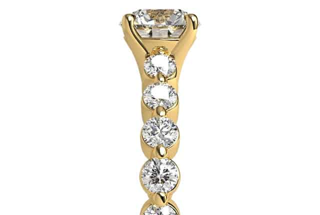 Ritani Yellow 18 Karat Gold Diamond Engagement Ring Mounting Size 5.5 * - view 3