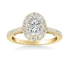 ArtCarved Yellow 14 Karat Gold Diamond Engagement Ring Mounting Size 6.5 *