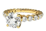 Ritani Yellow 18 Karat Gold Diamond Engagement Ring Mounting Size 5.5 * - view 2