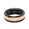 Triton Gun Metal & Rose Tungsten Carbide Wedding Band Size 10 *