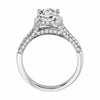 ArtCarved White 14 Karat Gold Diamond Engagement Ring Mounting Size 6.5 *