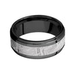 Lashbrook Black Zirconium Meteorite Wedding Band Size 10 *
