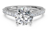Ritani White 14 Karat Gold Diamond Engagement Ring Mounting Size 6.5 *