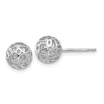 Diamond Designs White 14 Karat Gold Filigree Stud Earrings *