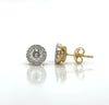 Diamond Designs White 14 Karat Gold 1ctw Diamond Stud Earrings *