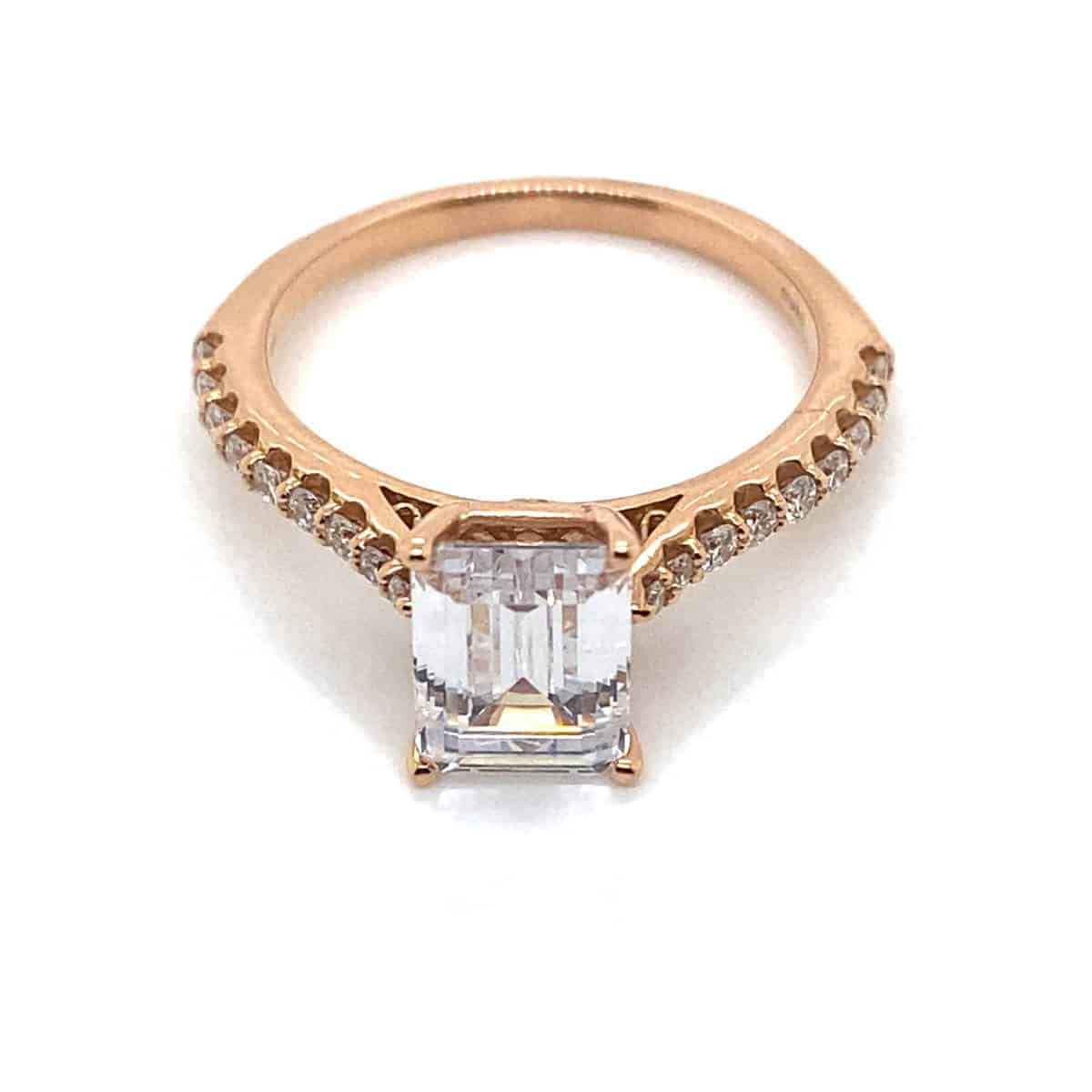 Ritani Rose 18 Karat Gold Diamond Engagement Ring Mounting Size 6.5 * - view 5
