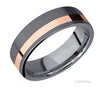 Lashbrook Grey Tantalum 14 Karat Rose Gold Wedding Band Size 10 *