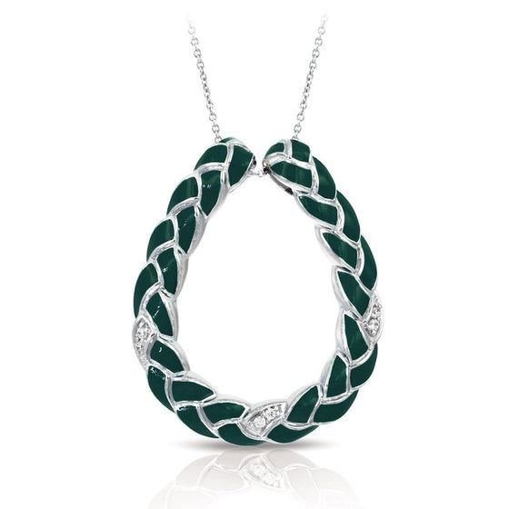 Braid Loop Pendant with Stones