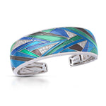 Chromatica Bangle - Blue & Teal - Medium