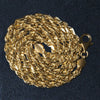 14k Yellow Gold Solid Diamond Cut Rope Chain (5.00 mm)