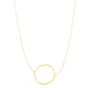 14K Yellow Gold Yours Truly Large Initial O Necklace