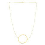 14K Yellow Gold Yours Truly Large Initial O Necklace, view 2