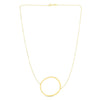 14K Yellow Gold Yours Truly Large Initial O Necklace, view 2