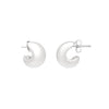 Sterling Silver C Hoop Earrings
