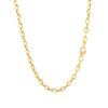 14k Yellow Gold Pendant Chain with Textured Links (3.3 mm)